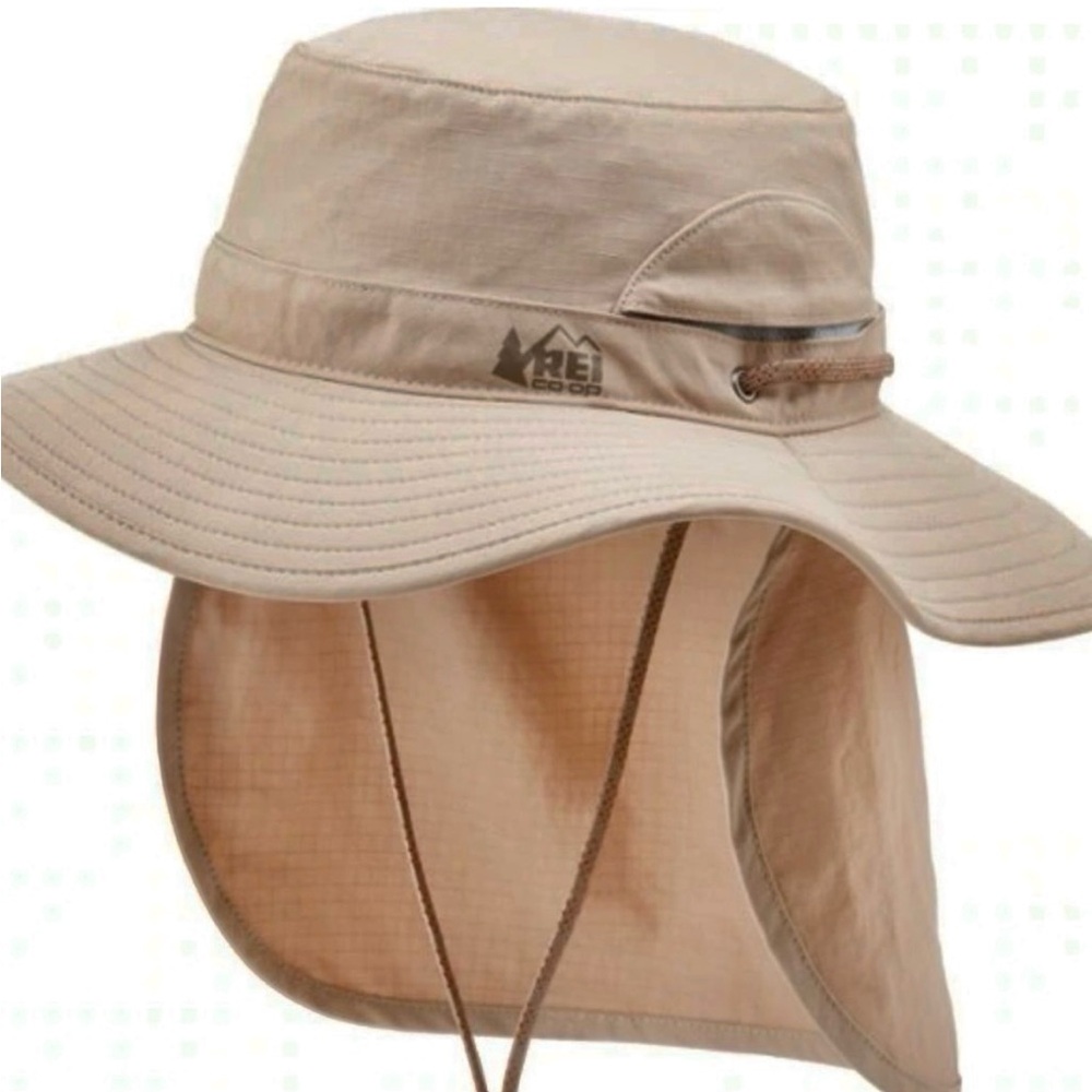 REI Unisex Sahara Cape Sun Hat Tan S/M